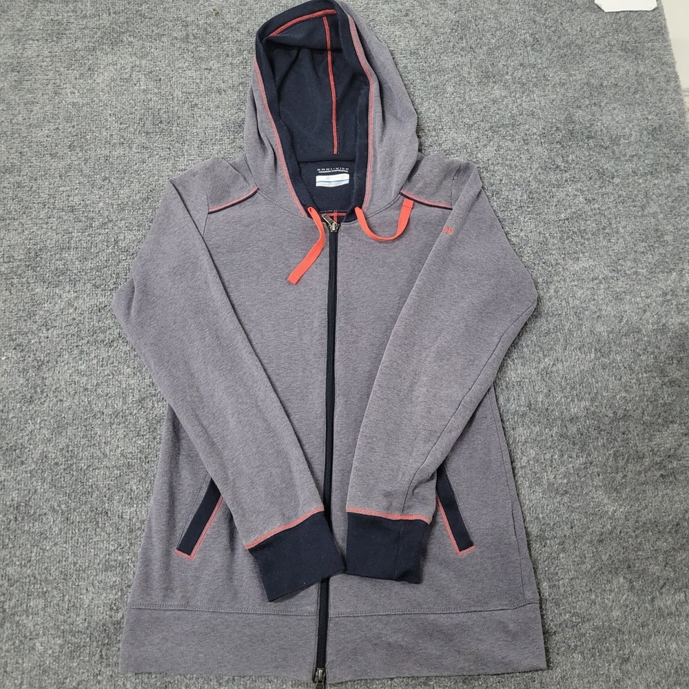 Columbia Hoodie Womens Size S Grey Omni-Wick Full Zip Active Lightweight Outdoor